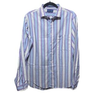 Vntg Levi’s Western Striped Shirt Long Sleeve Lightweight Pink Buttons Rodeo L